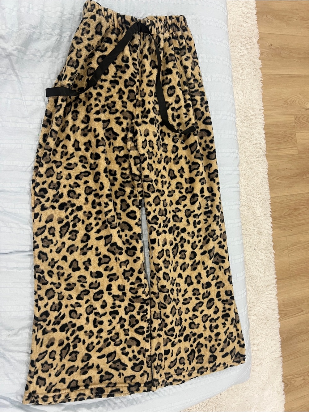 Target Kids Leopard Print Pajama Bottoms - Tan and Black
